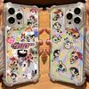 Cute P-Powerpuffs Girls Phone Case for IPhone 16 15 14 13 12 11 Mini Pro Max X XR XSMax 7 8 Plus Shockproof Transparent Cover