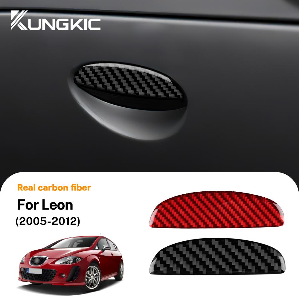 Real Soft Carbon Fiber Sticker For Seat Leon 2005 2006 2007 2008 2009 2010 2011 2012 LHD RHD Car Co-Pilot Storage Box Trim