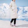 Anta Warm Long Down Jacket With Letter Print Women outerwear Paper-White 162148925-1
