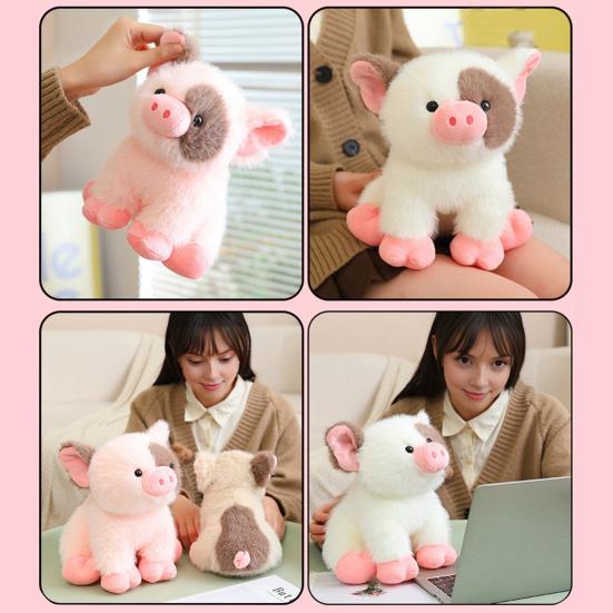 Yousheng Piggy Doll Plush Toy Soft Stuffed Pig Plush Cushion Realistic Pig Plush Toy Bedside Companion Birthday Gift Holiday Present Decorative Toy
