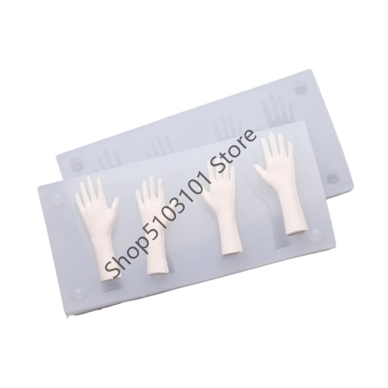 X6HE Safe Palms Silicone Mould for Resin Clay Crafting Doll Hand Mold