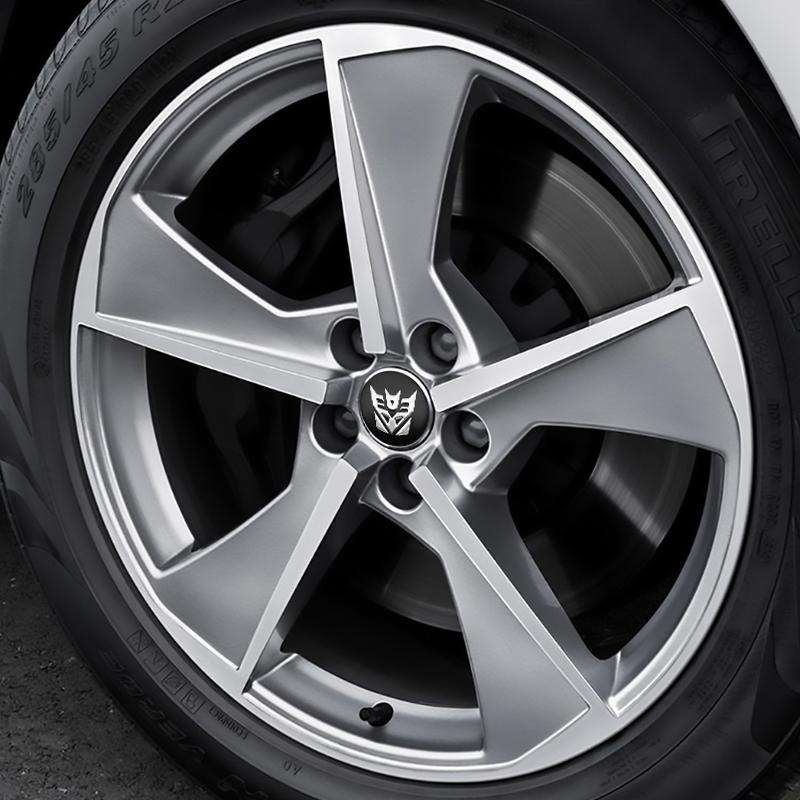 4Pcs 56mm Car Styling Transformers Decepticon Emblem Badge Sticker Car Wheel Hub Center Caps Rim Cover Stickers Auto Accessories