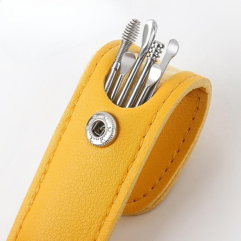 6pcs/set Stainless Steel Ear Pick Tools for Adults to Clean Earwax