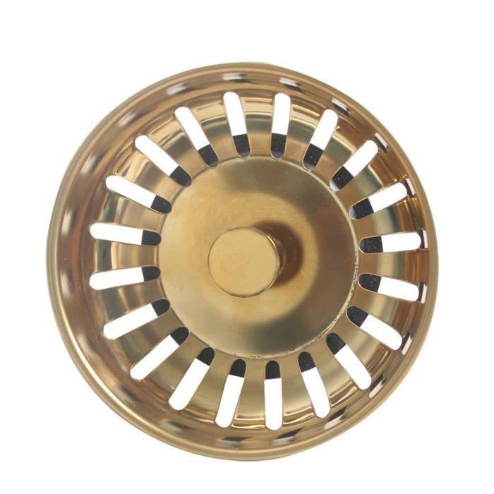 Panier filtrant pour évier - AIMOONSA - QS491C005 - Diamètre 83 mm - Titane doré - Acier inoxydable