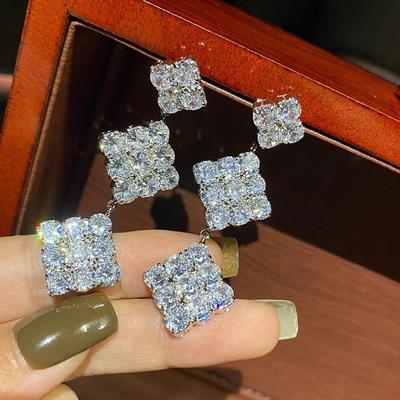 Pendientes Geométricos Estilo Pequeño Fragante Para Mujer, Pendientes de Temperamento Modernos y Elegantes, Joyería de Lujo Ligero de Alta Gama