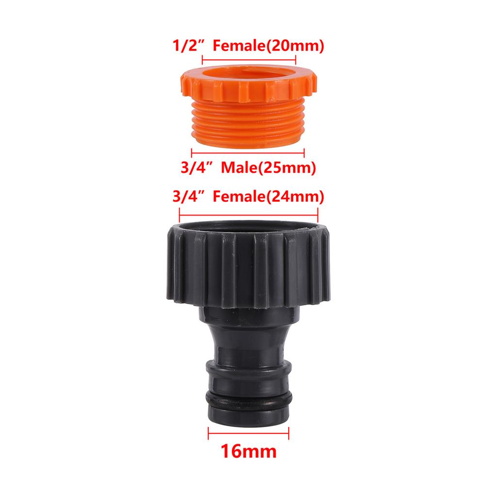 16mm Nipple Quick Connectors Plastic 1/2 3/4 Inch Male Female Thread Water Gun Adapters Garden Irrigation Coupling Faucet Joints