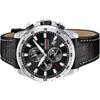 FESTINA Tidløs Kronograf Lærreim Svart Skive Kvarts F20692-4 100M Herreklokke