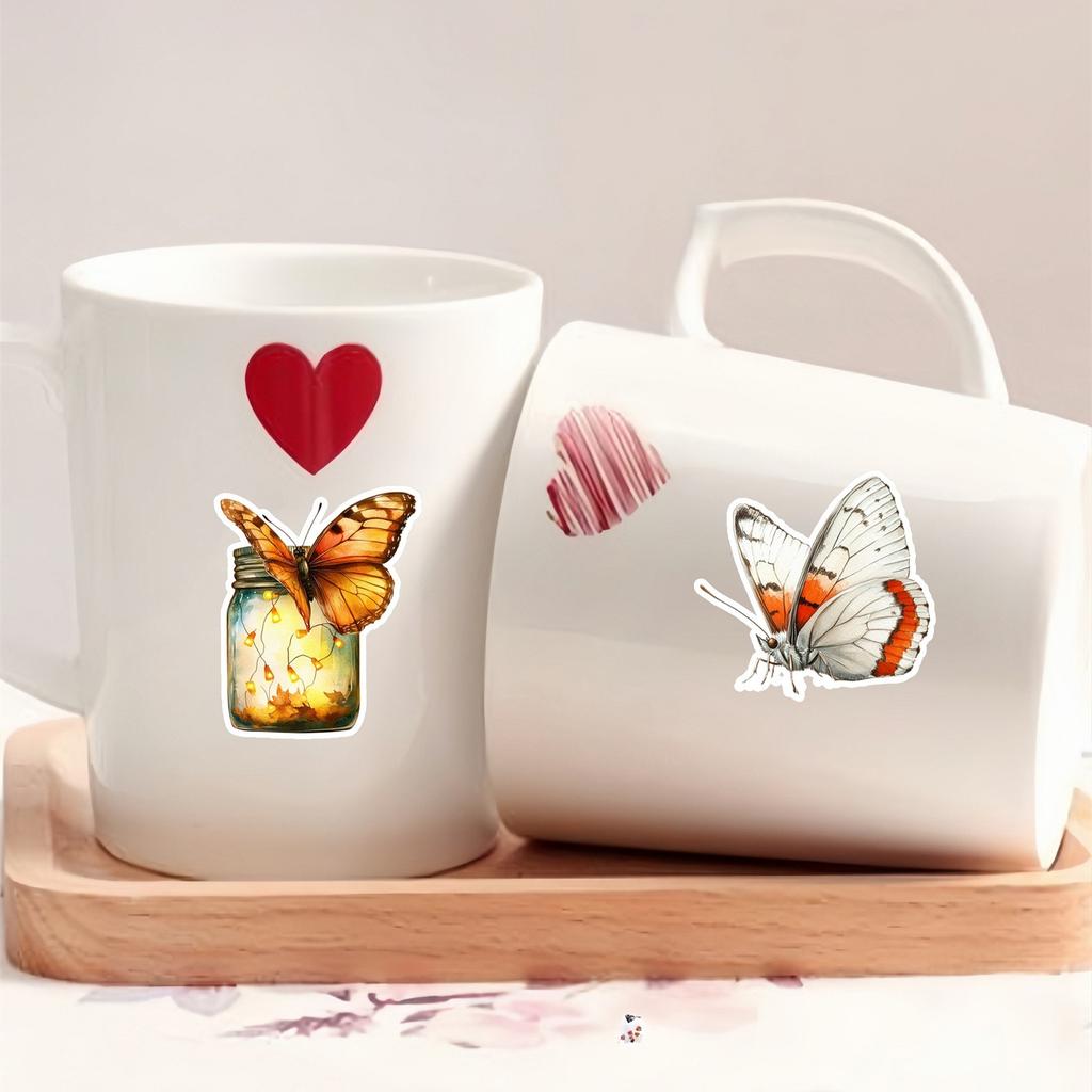 18pcs/lot Cute Watercolor, Autumn, Garden, Butterfly, Insect Stickers,Handbook Scrapbooking And Art, Decoration Mobile Phone