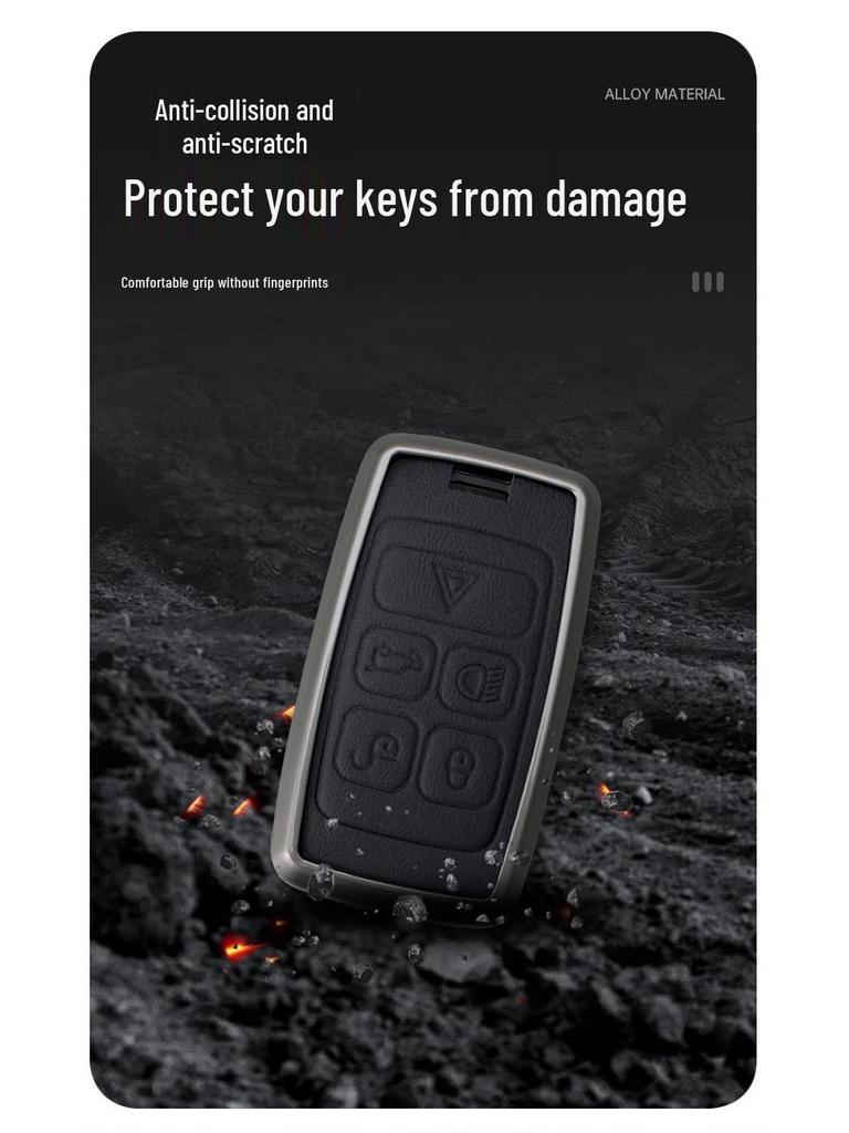 Jaguar XJ/XEL/XFL/FTYPE/EPACE Men's Leather Key Case with Metal Buckle