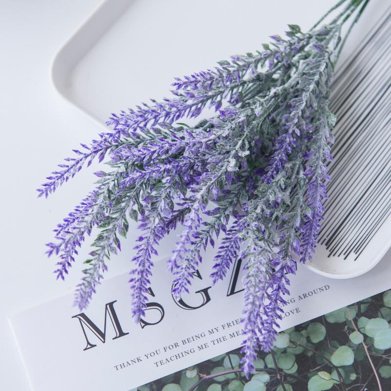 1Pc Artificial Plants Scrapbook Plastic Lavender Vases Home Decor Ornamental Flowerpot Party Wedding Decorative Flowers Diy Gift