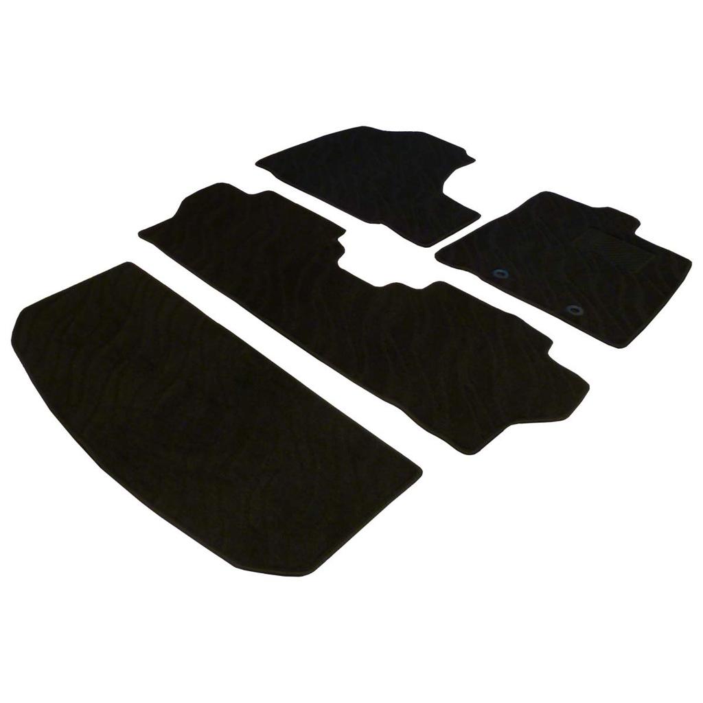 Fenice Car Floor Luggage Mat Made in Japan Roomy Tank M900A Wave Hard to Car Mat Specialty Mat, Mat, Set, (Toyota / M910A) Black, Non-slip Shape,