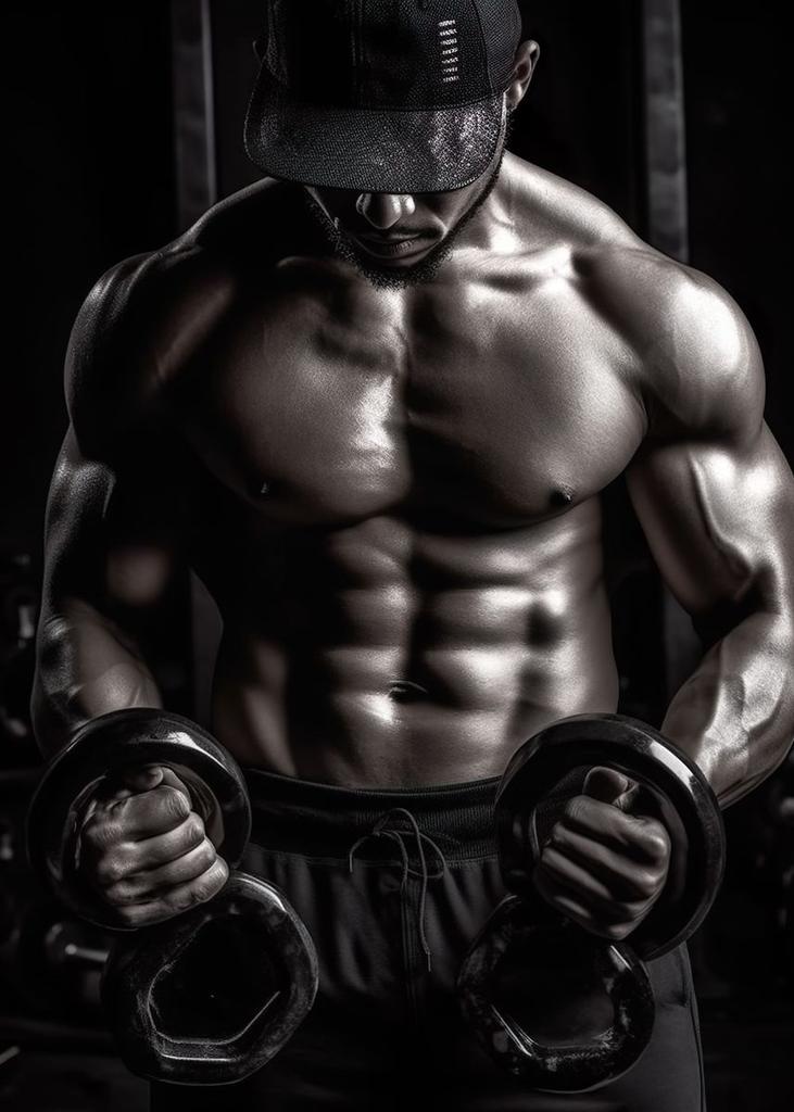 Gym Motivation Muscle Man Canvas Painting Prints Bodybuilding Fitness Wall Art Poster Print Picture for Home Gym Decor