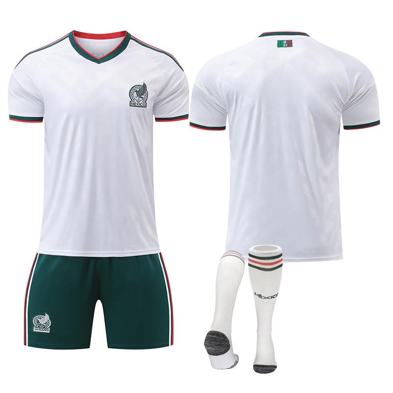 2526 World Cup Mexico Away Football Jersey No. 14 Jersey, White 9 Raul 22 Lozeno Correct Set