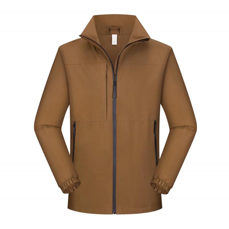 Unisex Hooded Soft Shell Jacket: Stand Collar, Solid Color, Zip-Up, Long Sleeve Windbreaker
