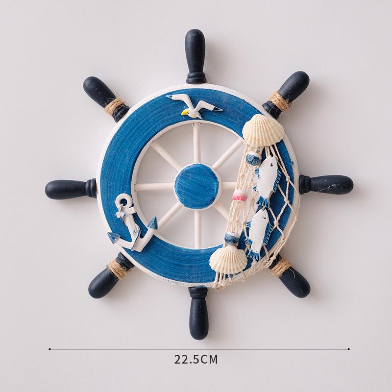 Wandbehang Schiffsrad im mediterranen Stil