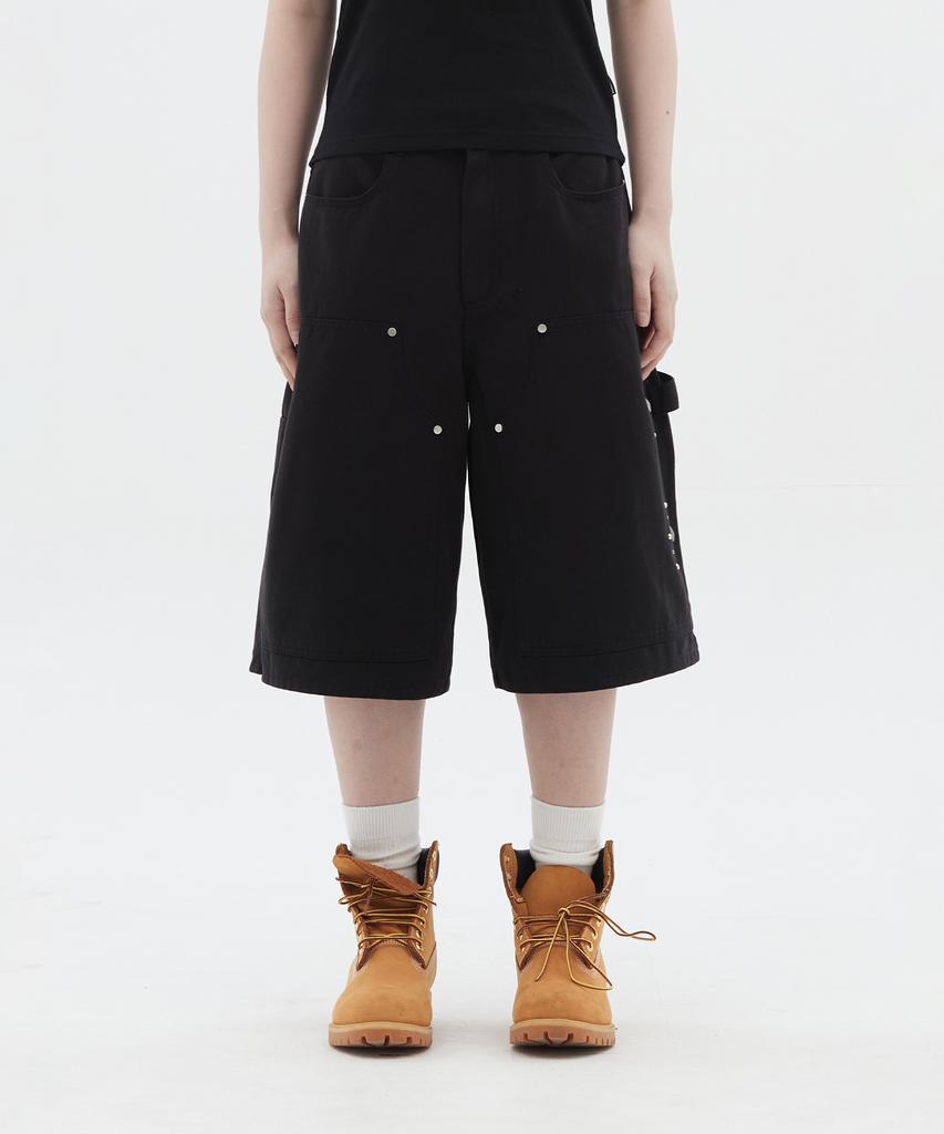 DOMINANT Stud Carpenter Bermuda Pants_Black