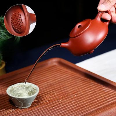 200ml Purple Clay Tea Pot Handmade Stone Scoop Beauty Teapot Ball Hole Filter Tea Infuser Tea Set Accessories