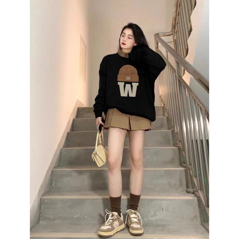 2025 Autumn/Winter Plus Velvet Thick Hoodie: Unisex Fox Cotton, Round Neck, Casual Korean Style