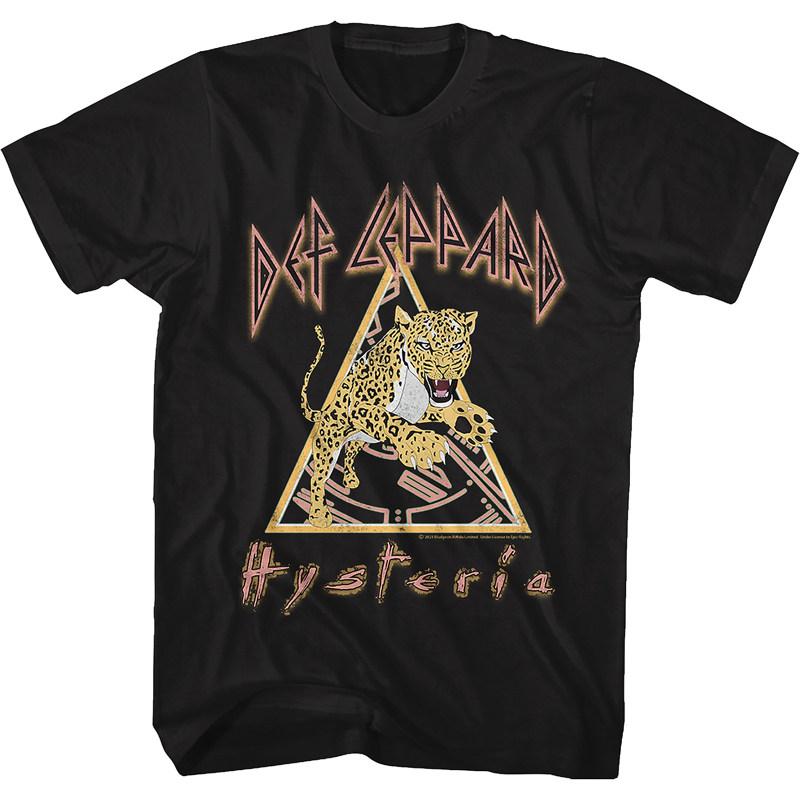 

Чоловіча футболка Y2k 1980-х Def Leppard з леопардовим принтом, нанесеним безпосередньо 3XL