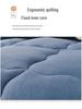 Solid Color Milk Velvet Winter Quilt with Flannel & Lambswool Core - Thick Warm Mattress Topper