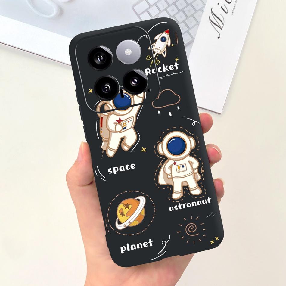 For Xiaomi 14 Phone Case Xiaomi Mi 14 5G Mi14 2024 Cute Cat Cartoon Jelly Silicon Soft Protective Back Cover