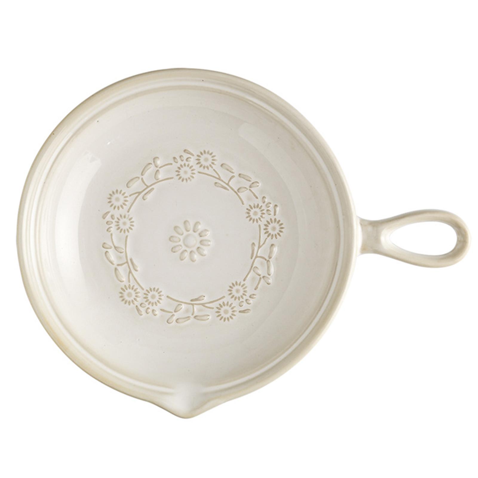 Ceramic Plate Japanese Style Retro Salad Sushi Plate Serving Steak Plate with Handle Kitchen Tableware Microwave Oven Bakeware