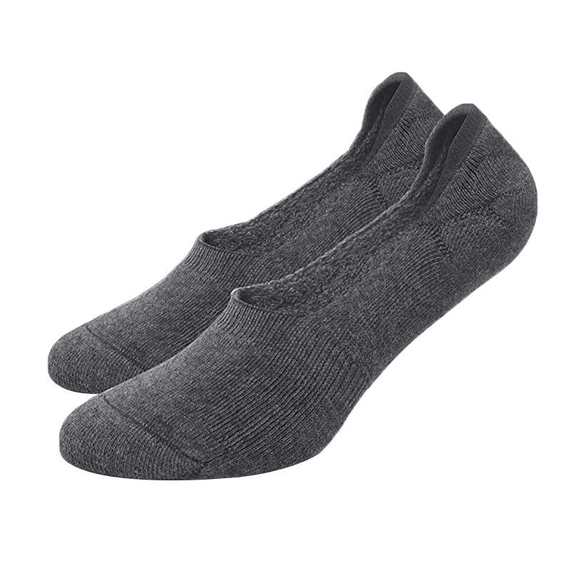 

Women s Non-Slip Low-Cut Terry Sport Socks - Thick Cotton, No-Show, Invisible Design M (35-39) темно-серого