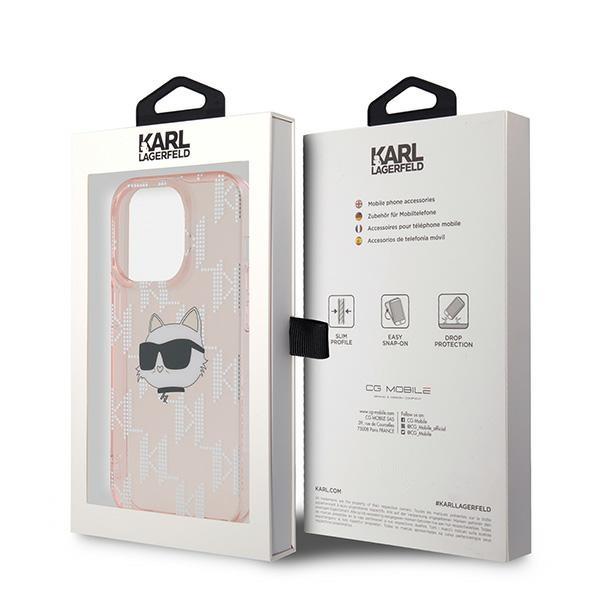 Karl Lagerfeld Klhcp13Lhklpchp Iphone13 Pro / 13 6.1 Różowy/Pink Hardcase Iml Choupette Head & Monogram