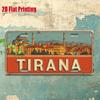 Printing, , Vintage Metal License Plate, Outdoor Wall Art , Number TIRANA Aluminum Sign with Albania Cityscape, Great for Hom