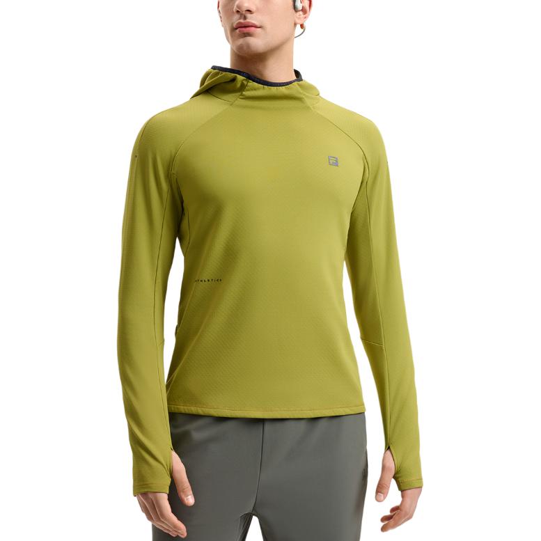 Fila Fitness Hooded Pullover Long Sleeve Sweatshirt Men Sweatshirt Fruit-Fermentation-Green A11M511202F-TQ
