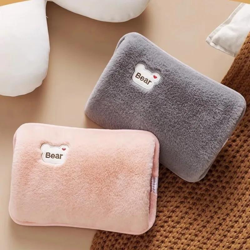 Rechargeable Electric Hot Water Bag Soft Winter Hand Warmer Home Heater Reusable Bottle EU Plug Portable Pocket Warmer Office
