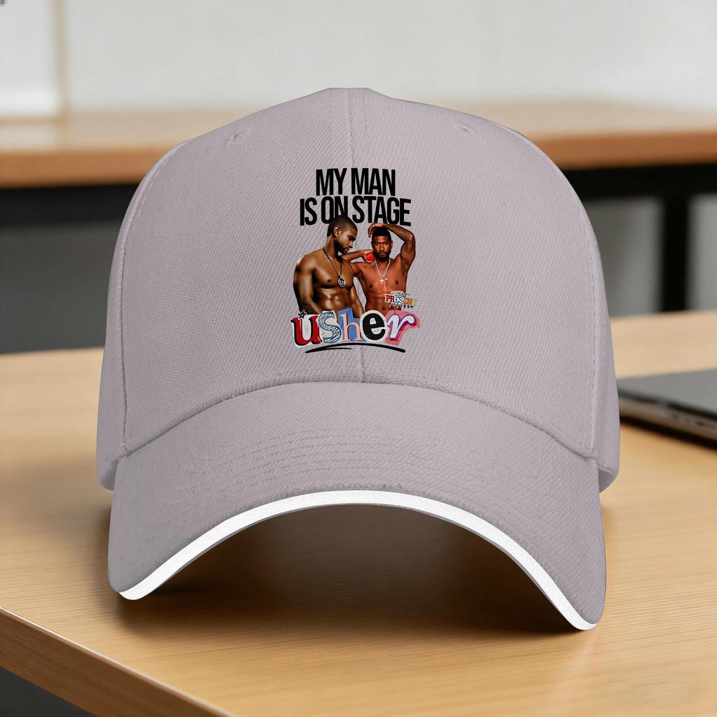CChris Brown And Usher The Rb Tour Casual Baseball Cap Spring Trucker Hat Hot Sale Snapback Cap Unisex Adult Classic Baseball Cap