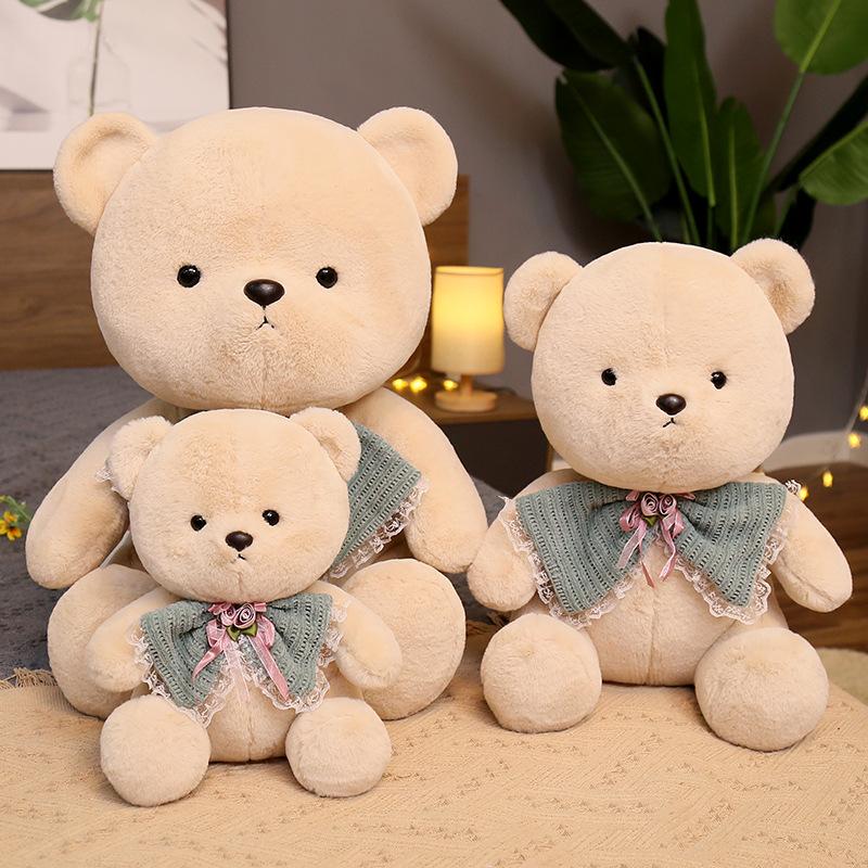 Cute Stuffed  Bear Dolls Soft Plush Toys Pink Blue Kawaii Cotton Cartoon Animals Wedding Gifts Baby Birthday Christmas Toys