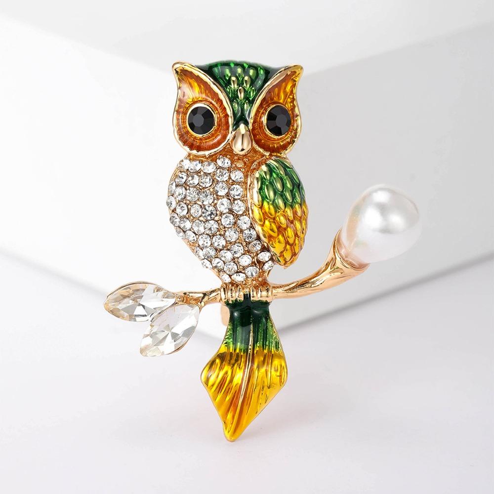 2025 New Fashion Enamel Oil Dropper Zircon Inlay Double Heads Brooch Pin for Women Men Suit Cardigan Charm Cute Jewelry Gifts