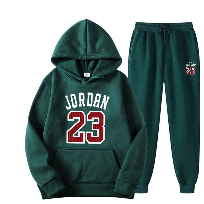 Trendy Hoodie With Velvet Men Women Loose Set