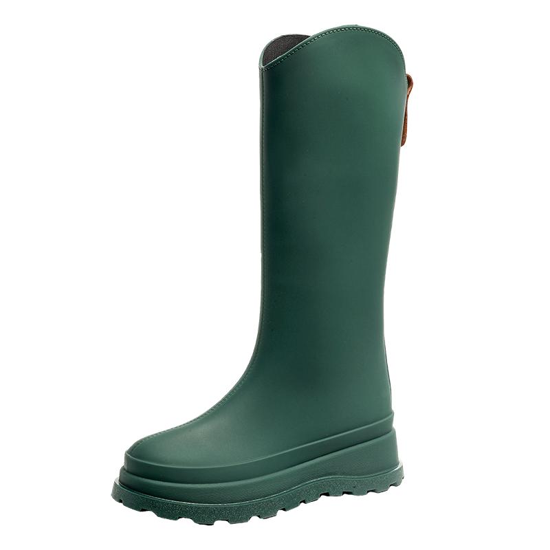 

Резиновые сапоги женские противоскользящие трендовые легкие мягкие дождевые туфли для рыбалки на толстой подошве водонепроницаемые туфли модные удобные 2025 36 зелёный