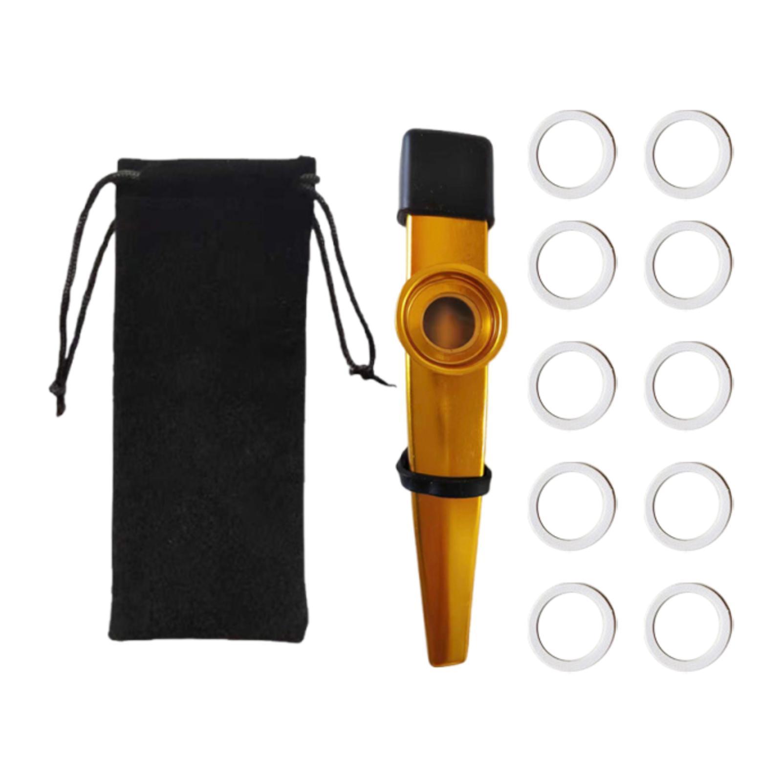 Kids Kazoo Music Toy Party Favor Kazoo Flute Diaphragms for Christmas Children Daily Practice Music Lovers Music Classes золотой