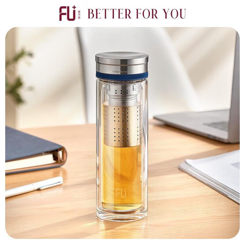 Fuguan FU+ Classic Portable Single-Layer Glass Cup 380ml