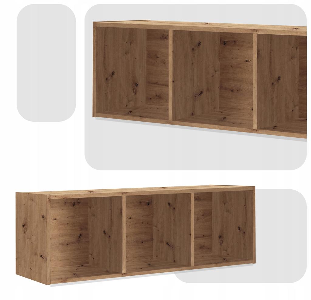 Regál police organizér kontejner stojan na vinylové desky šanony Cubo 3