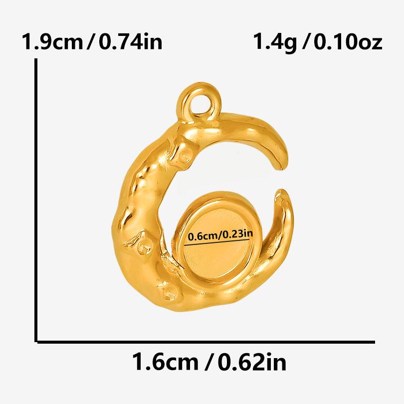 6pcs Real Gold Plated Sun Moon Star Charm Cross Stainless Steel Charms For Jewelry Making Supplies Flower Heart Handmade Pendant
