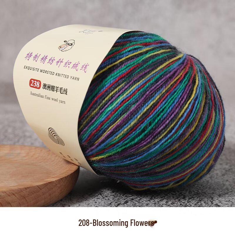 Fine Australian Wool Yarn for Hand-Knitted Sweaters, Hats, and Scarves