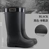 New Red Rain Boots Women's Autumn and Winter New Thickened-soled Boots Knight Boots Straight Boots Travel High Single Boots