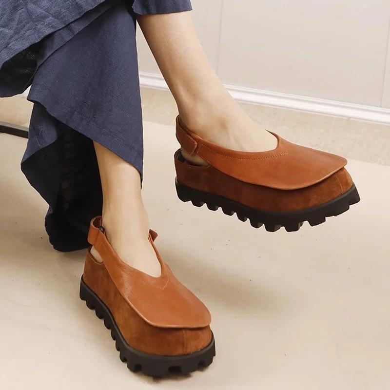 Flats Women Sandals Platform Casual Shoes Designer Trend Woman Slippers 2025 Walking Cozy Slingback Shoes Fashion Mujer Zapatos