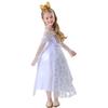 Children's Day Alice In Wonderland White Queen Princess Dress Stage Performance Costume