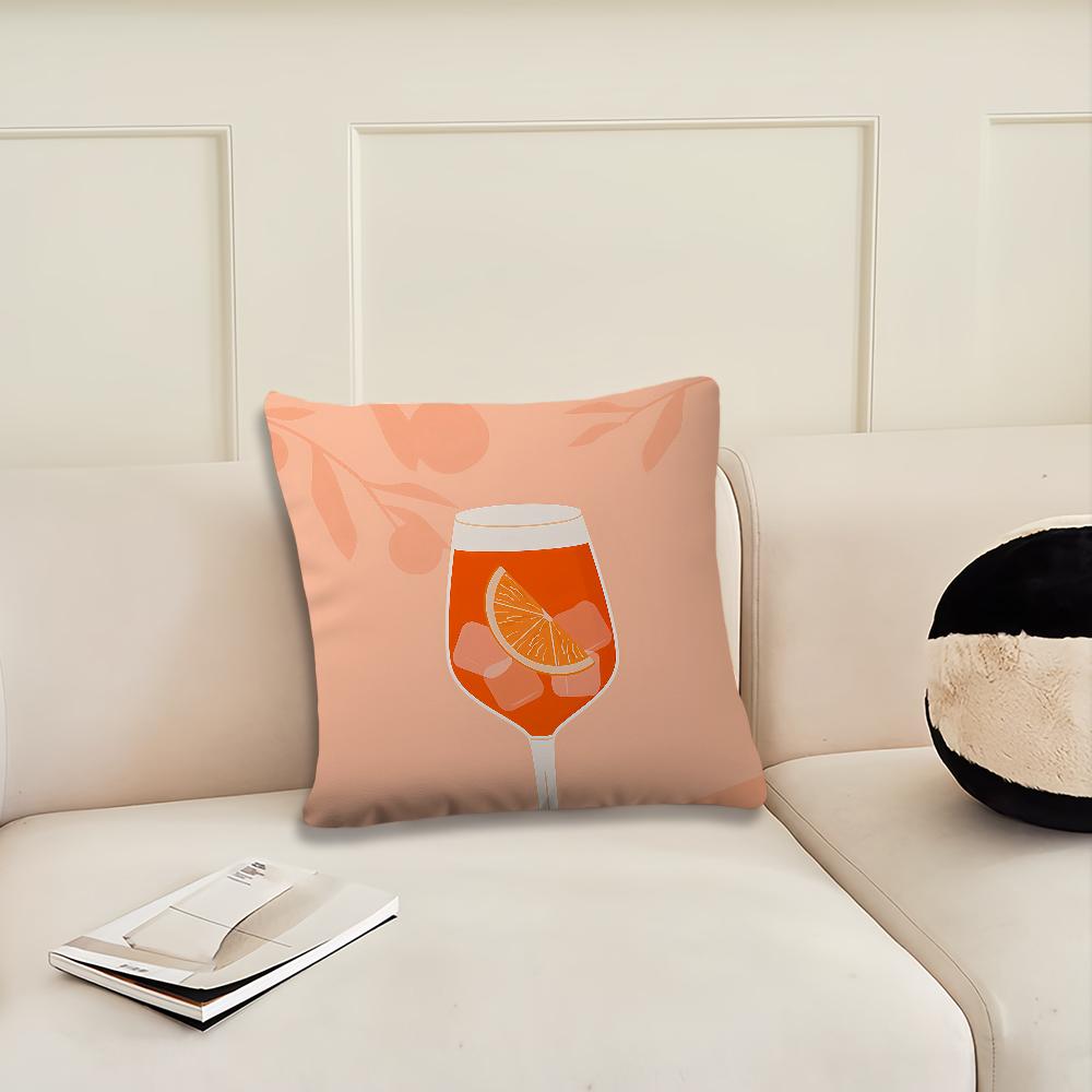Aperol Spritz Logo Cushion Cover Cushion Room Bedroom Headboard Sofa Living Backrest Nap Time Pillow Case