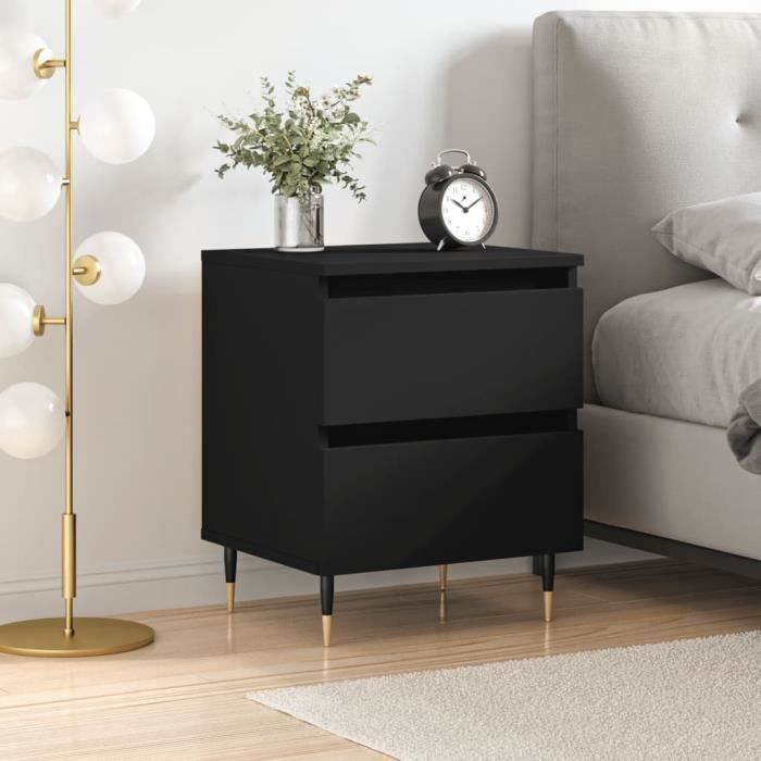 VidaXL Bedside Table Black 40x35x50 Cm Engineered Wood 826862