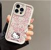 INS Pink Line Hello Kitty Phone Case For Iphone 17 16 Pro Max 17 Air 16e 15 14 13 12 11 Pro Max  14 15 16 Plus Anti-Knock Cover