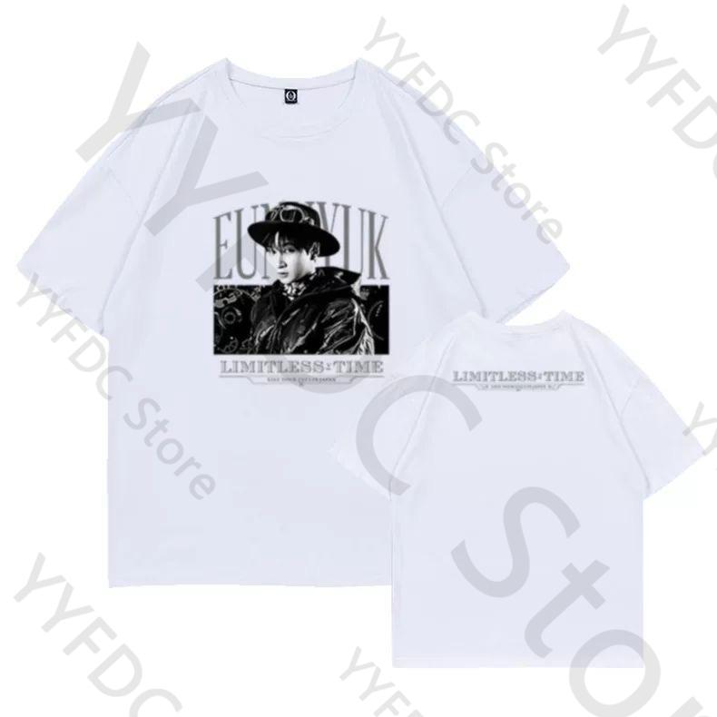 Super Junior T Shirt Eun Hyuk LIMITLESS TIME Concert Same Tshirt Women Summer Cotton Short Sleeve Tee Kpop SuperJunior Fans Top