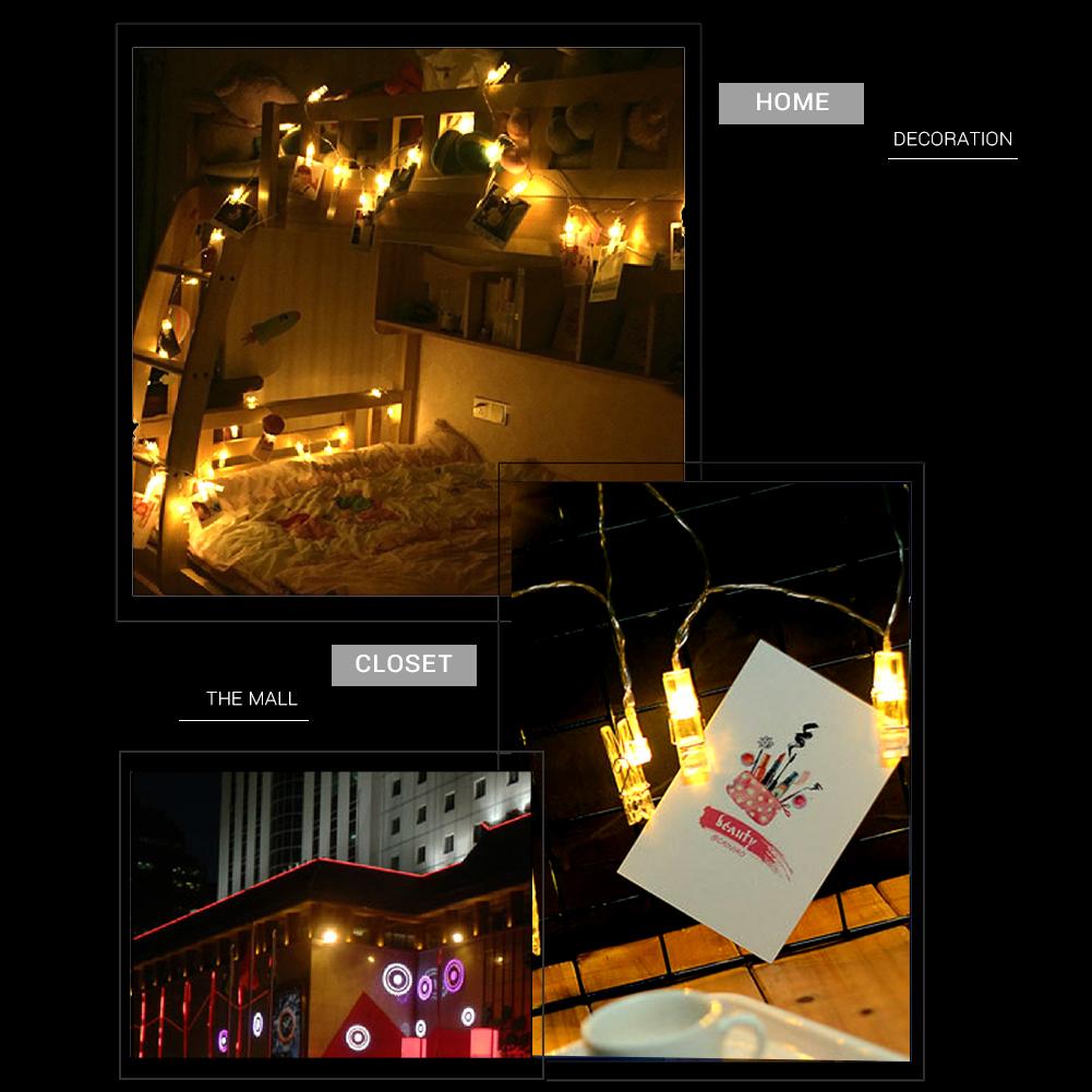 Photo Clip LED Light String Battery Decorative Light String for Parties Weddings