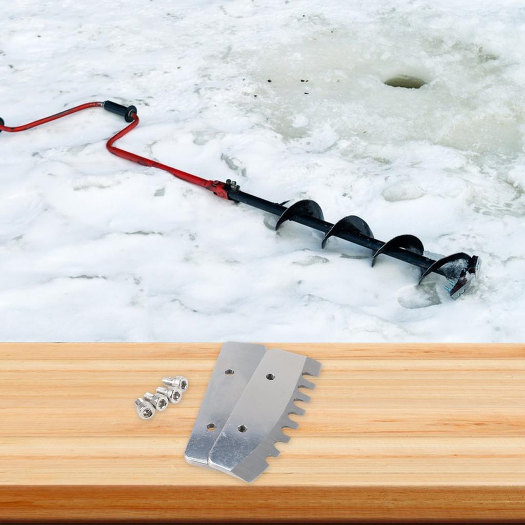Get Ready To Fish with Our Reliable Set of Two Stainless Steel Auger Blades